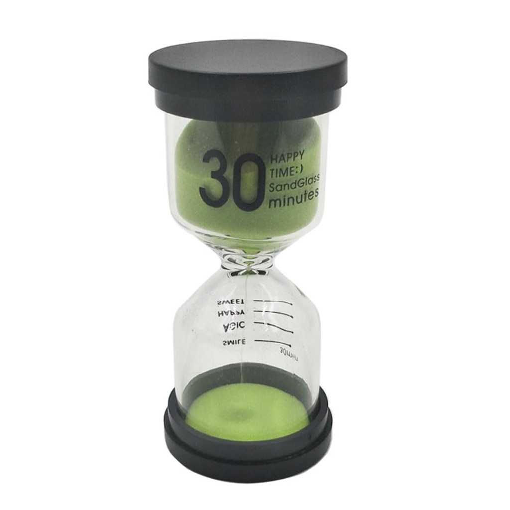 Magideal 30 Minuten Zandloper Zandloper Zand Klok Timer Kichen Hulpmiddel Zandloper Zand Glas Zwart Groen Home Decor