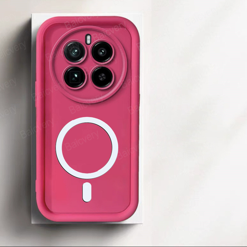 Für Realme 12 5G / 12X 5G Plus / 12 Pro 5G / Realme 12 Pro Plus Capa Hülle mit magnetischer Aufkleberabdeckung für kabelloses Laden: Aluminium / Armee Grün