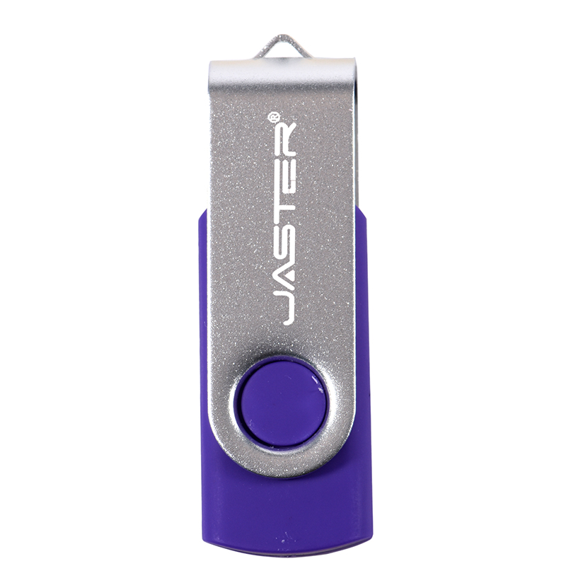 JASTER Rotatable Colorful USB 2.0 Flash Drive 128GB Memory Stick 64GB Silver Clip Pen Drive 32GB U Disk 16GB 8GB