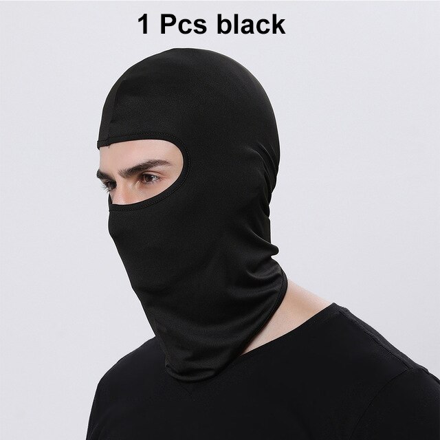 Motorcycle face mask, Unisex ski mask for face protection, full face mask, gangster mask #: 1 Pcs black