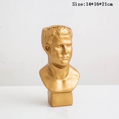 Nordisk venus staty skulpturer blomkruka david figur gipsväxt torkade blommor kruka hantverk skissa vardagsrum dekoration: Brewster (guld)