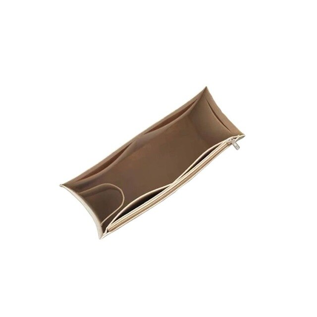 Til kelly 25/28/32 håndtaske makeup taske organisere lynlås taske indsats base shaper filt toiletartikler opbevaringstasker rejse kosmetik taske pige: Khaki til kelly 32
