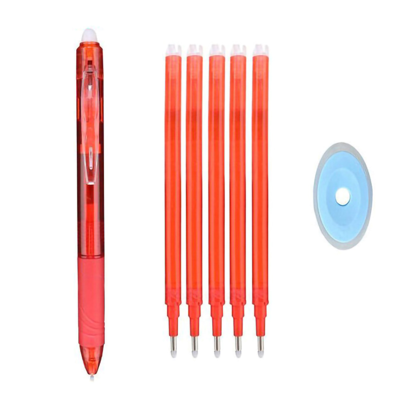 Meerkleurige 0,5 mm uitwisbare gelpennen met vullingen Gum zwart blauw rood balpennen voor het schrijven van Kawaii briefpapier: Blauw