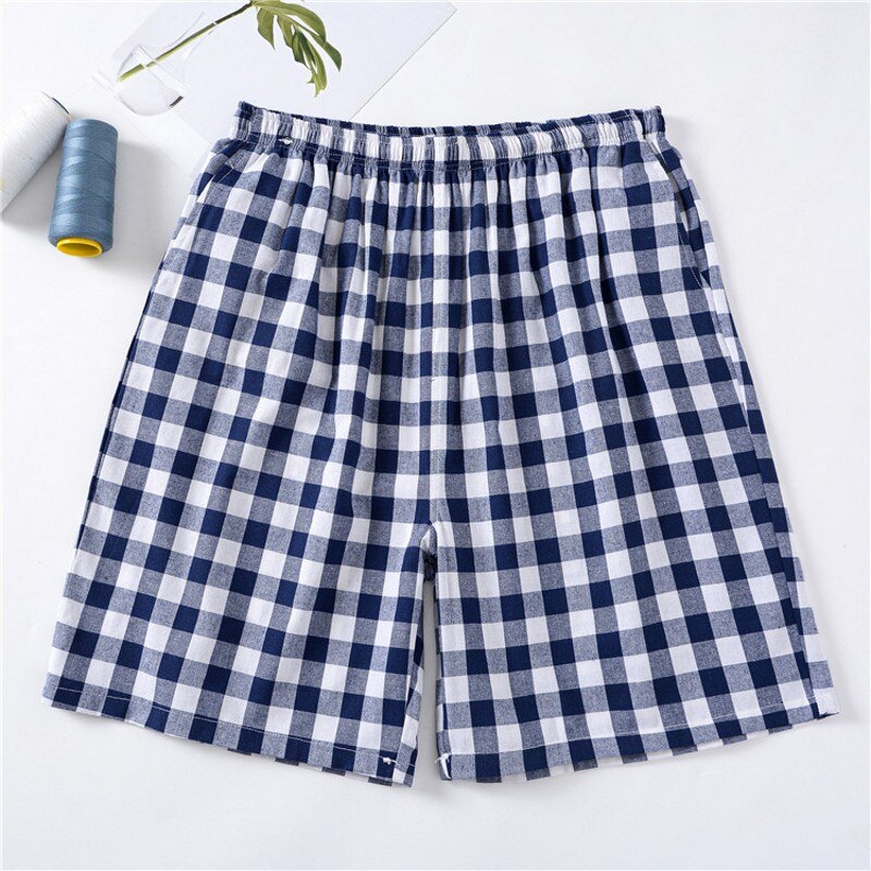 Summer Mens 100% Cotton Sleep Bottoms Pajamas Shorts Sleepwear Pants Pajamas Male home Sleep Shorts Men Sleeping Shorts XL-3XL: E / XXXL