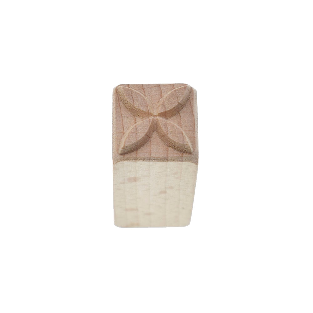 Sellos de madera tallados a mano para imprimir DIY, estampado de arcilla y cerámica, 4 pétalos de flor en relieve con textura, bloques cuadrados, herramientas para estampar arcilla