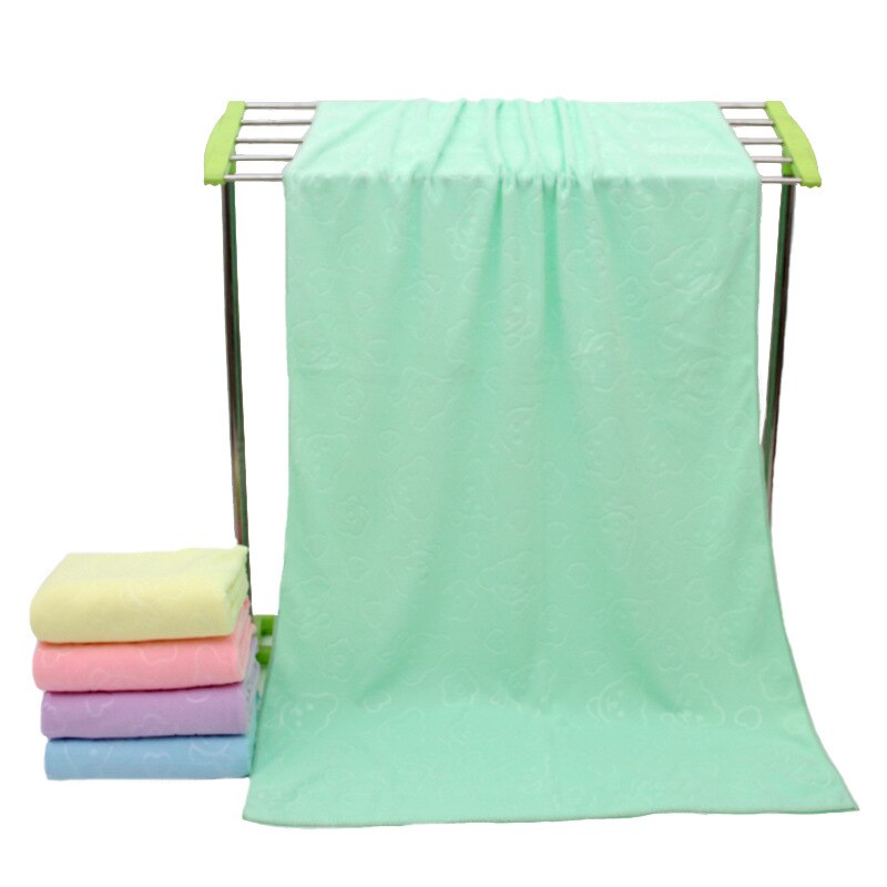 Nano-micro Fiber Towel Bear Pattern Multi-functional Kitchen Cleaning Absorbent Towel: Green