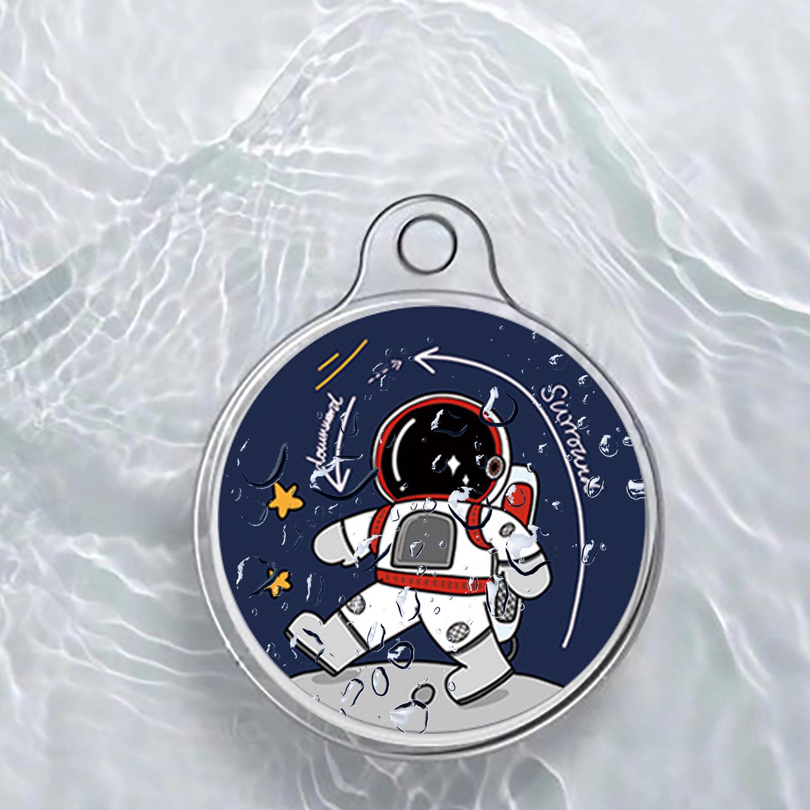 Tpu-schutzhülle für airtag-tracker, ultradünne hülle, anti-verlust- und anti-kratz-zubehör für airtag-tracker, astronauten-aufkleber