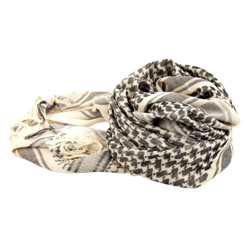 Pañuelo para la cabeza Kaffiyeh, sombrilla árabe para exteriores, cálido chal, gorro, ropa deportiva para escalada al aire libre, accesorios Pro Bandana Camping: Beige