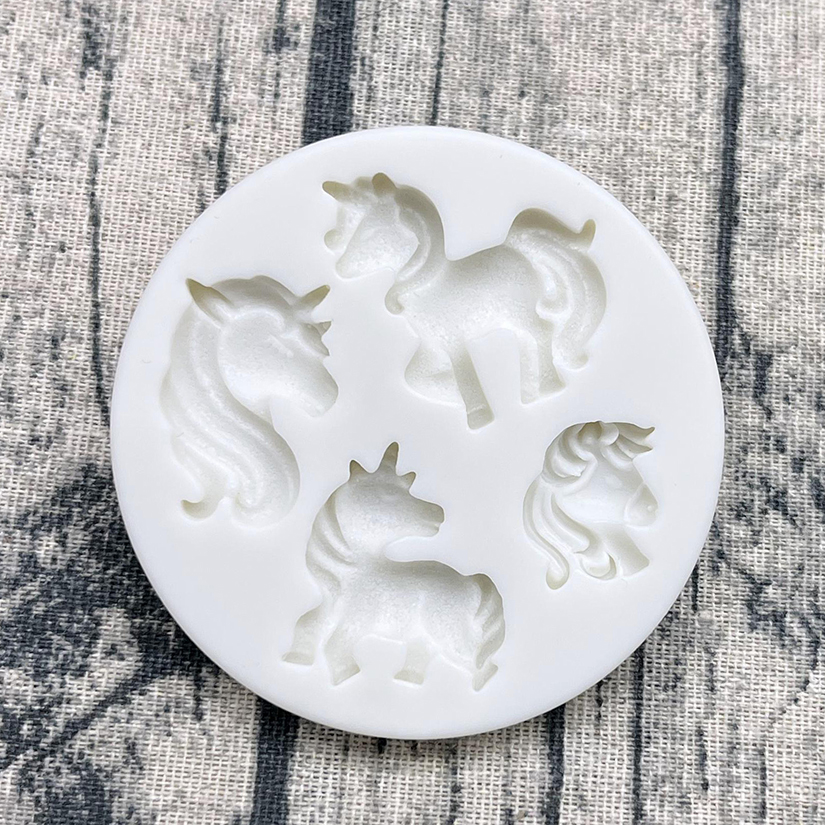 Moule de cuisson de Cupcake en Silicone licorne, outils de décoration de gâteaux Fondant