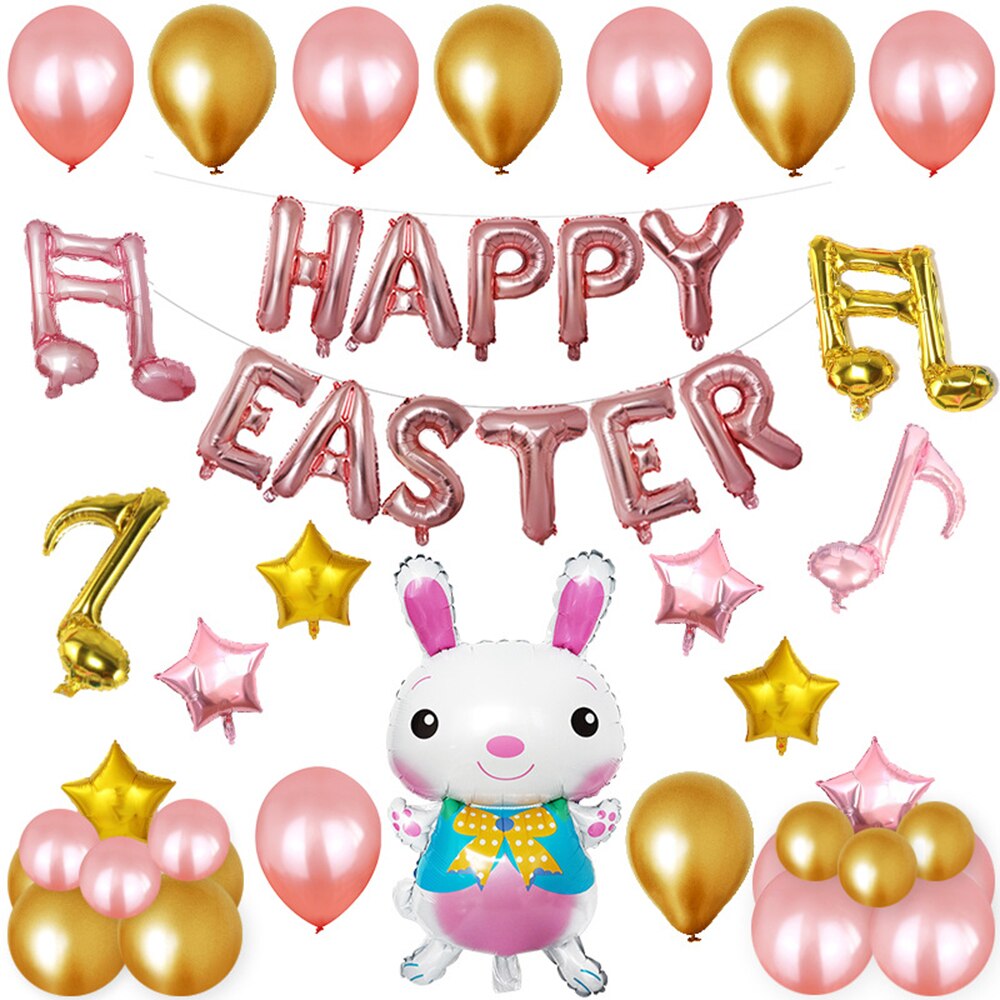 Easter Balloon Set Easter Decorations Mylar Balloon Baby Shower Birthday Party Backdrop Balloon Banner: Coral Red