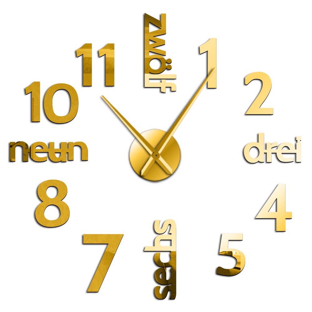 German Language Mixed Arabia Numerals DIY Large Wa... – Vicedeal