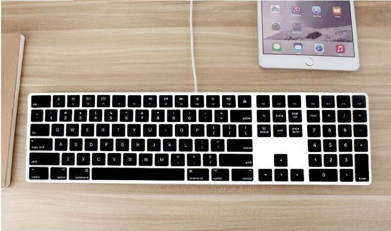 Til apple magic keyboard magisk tastatur med numerisk tastatur  mq052ll/ a  a1843 blødt silikone skin tastatur cover