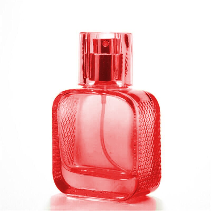 Mub-30Ml Gekleurde Dikke Glazen Navulbare Parfumfles Verstuiver Metal Sproeier Pomp Lege Container Parfum Flessen Met Spray: Red