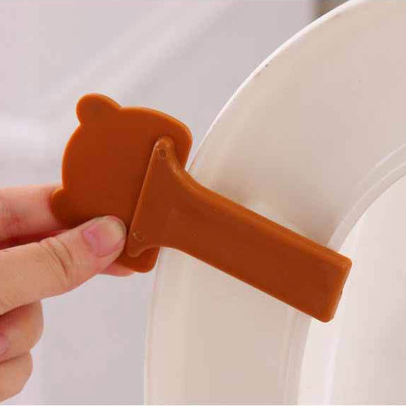 4 stk / sæt husholdnings bærbare toiletsædeløftere praktisk toiletdæksel toilet potte flip dække håndtag badeværelse produkter