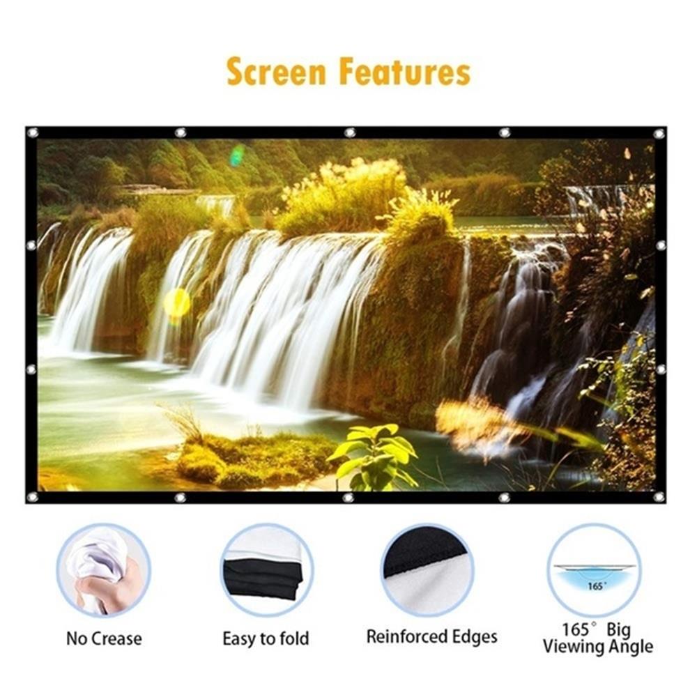Factory direct polyester white soft simple curtain folding movie curtain projector home anti-light curtain Moisture-proof