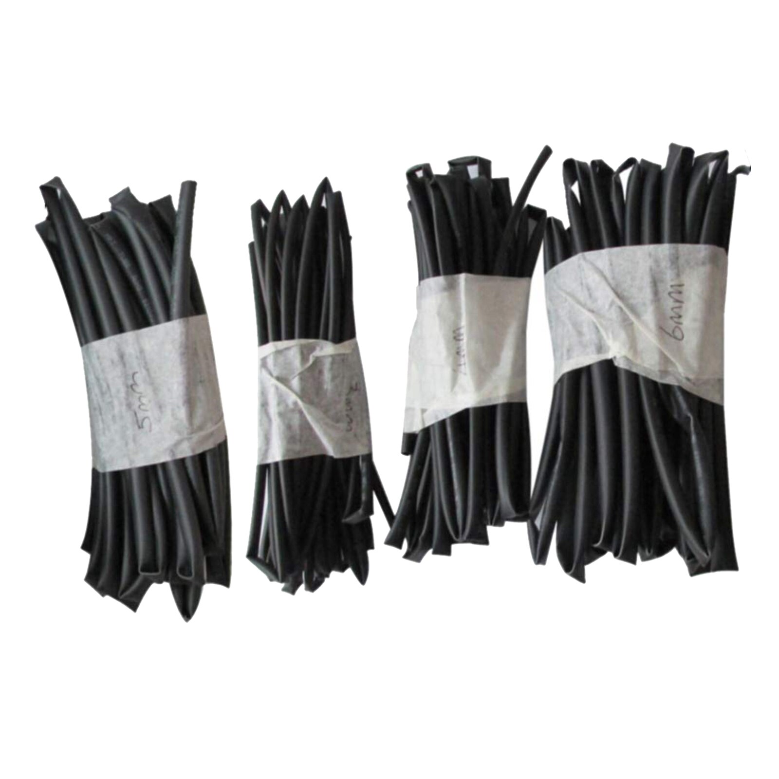 Black Polyolefin Heat Shrinking Tube Wire Wrap Kit Mechanical Protection