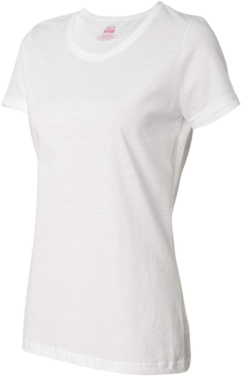 Fruit of the loom damer 5 oz hd bomuldst-shirt - hvid - s - (originalt mærke til stil  # l3930r -  )