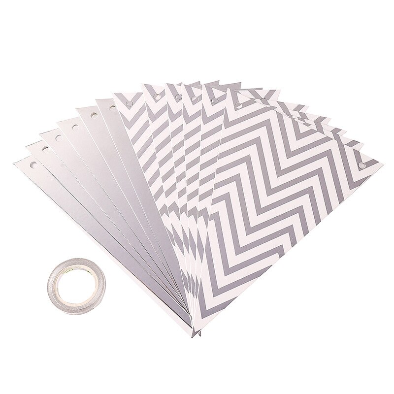 Gouden Driehoek Vlag Wave Vlag Verjaardagsfeestje Levert Sfeer Decoratie Goud Zilver Roze Blauw Driehoek Vlag Banner: Zilver