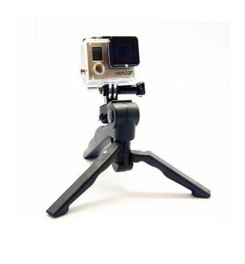 2 in 1 Portable Folding Tripod Stand + Hand Grip Stick Holder for Gopro Hero 4 3+ 3 2 SJCAM Xiaomi yi Camera