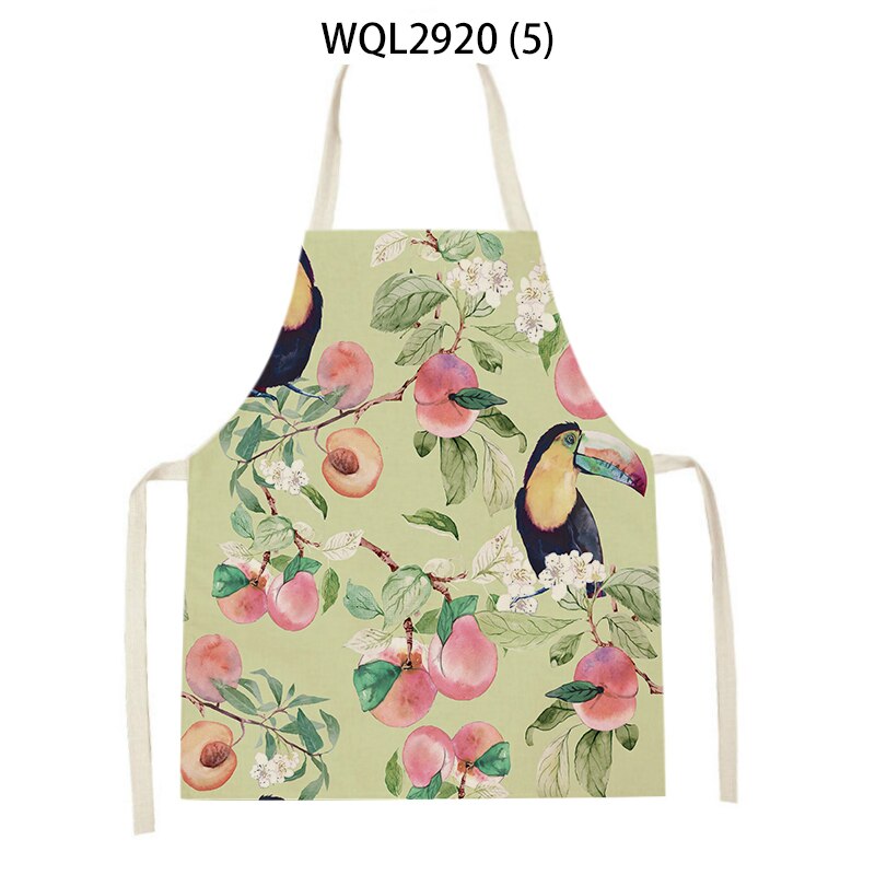 mandilon escolar infantil delantal barbero limpieza hogar Blusa con estampado de dibujos de animales para niños, delantal de cocina a prueba de aceite, antiincrustante, para el hogar,: WQL2920-5 / 68x55cm adultsize