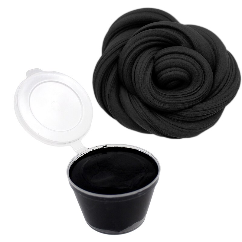 DIY Fluffy Slime Box Supplies Soft Clay Floam Scented Stress Relief Cotton Release Clay Plasticine Toys for children: Black Slime