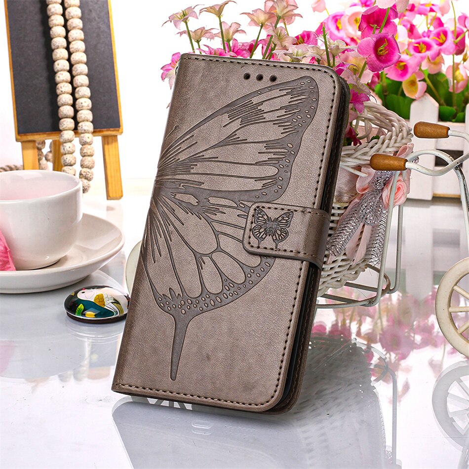 Nowy nabytek w zwyczajnym kolorze pokrowiec na ZTE Blade A31 A71 portfel na karty etui na telefon komórkowy z uchwytem D03E: For Blade A31 / Gray