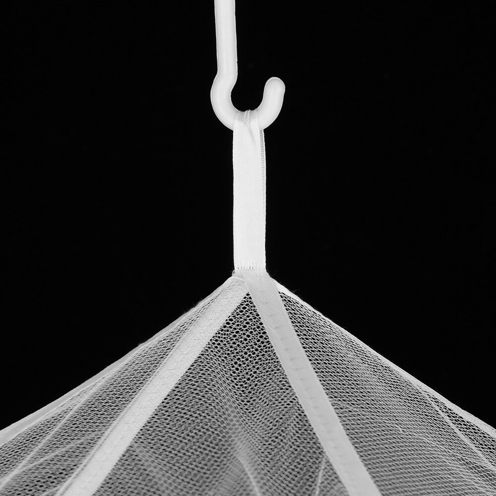 White Dome Mosquito Mesh Net Universal Hanging Bed Canopy Netting for Single to King Size Beds Hammocks Cribs Easy Installation
