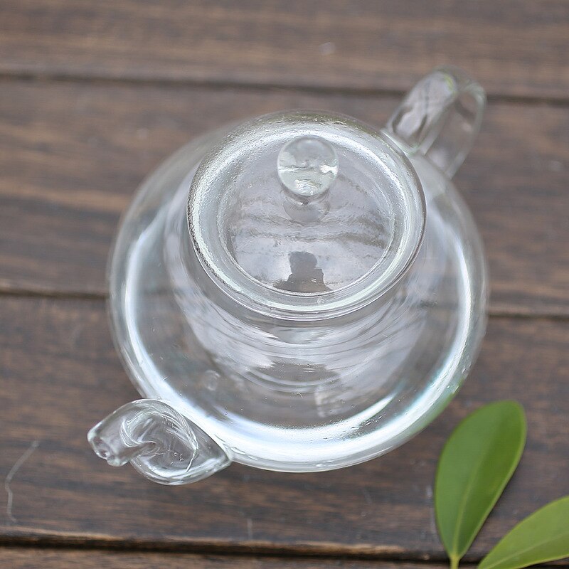 Tetera transparente, tetera de cristal resistente al calor, tetera de 350 ML, infusor Kungfu, juego de té chino saludable, tetera de , tetera de mano transparente