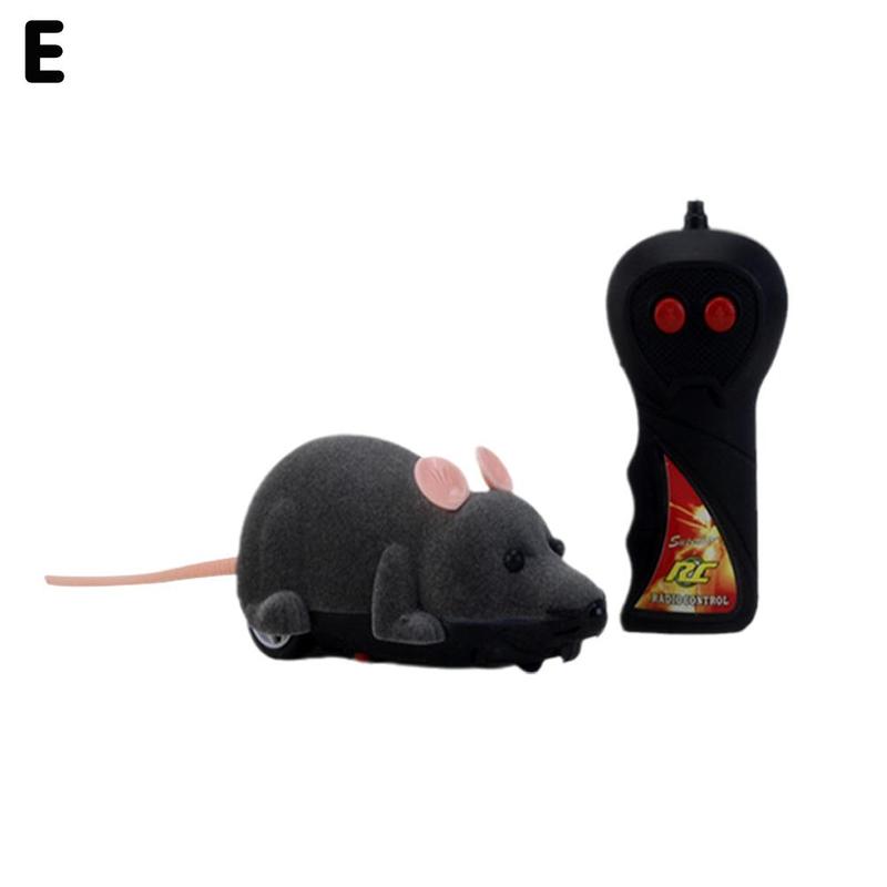 Divertente telecomando giocattolo per gatti floccato Mouse senza fili novità movimento meccanico ratto forniture per animali domestici 6 il modello può scegliere: E