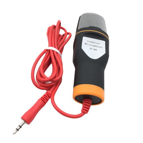 Ltp  dc3.5mm tumo kondensator lyd podcast studio mikrofon omnidirectional stativ til pc laptop skype msn: Sort