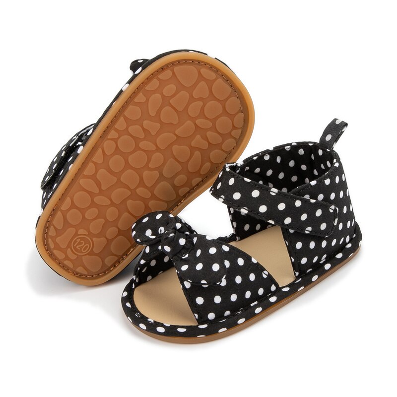 Baby Schuhe Mädchen Sommer Sandalen Bogen-knoten Gummi Sohle Flachen, Nicht-slip Infant Kleinkind Erste Wanderer outdoor Sandalen