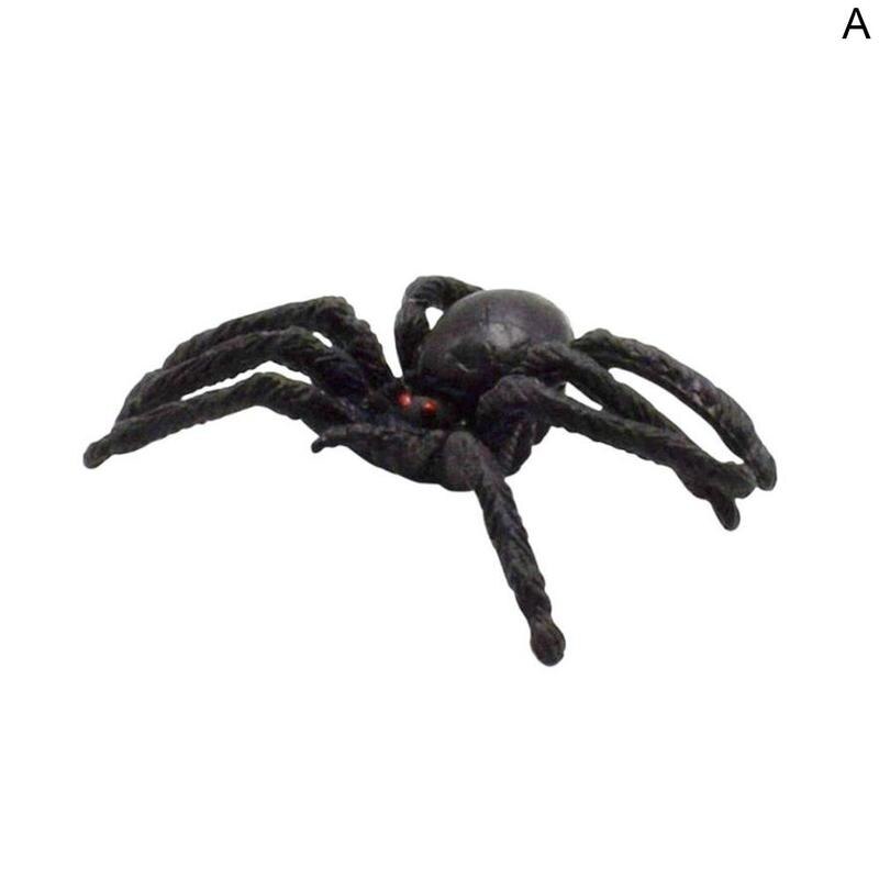 Czarny świetlny mały pająk aprilis głupcy zabawki akcesoria 4.5*3cm dzień dekoracji Diy skomplikowana zabawka hurtownia: czarny