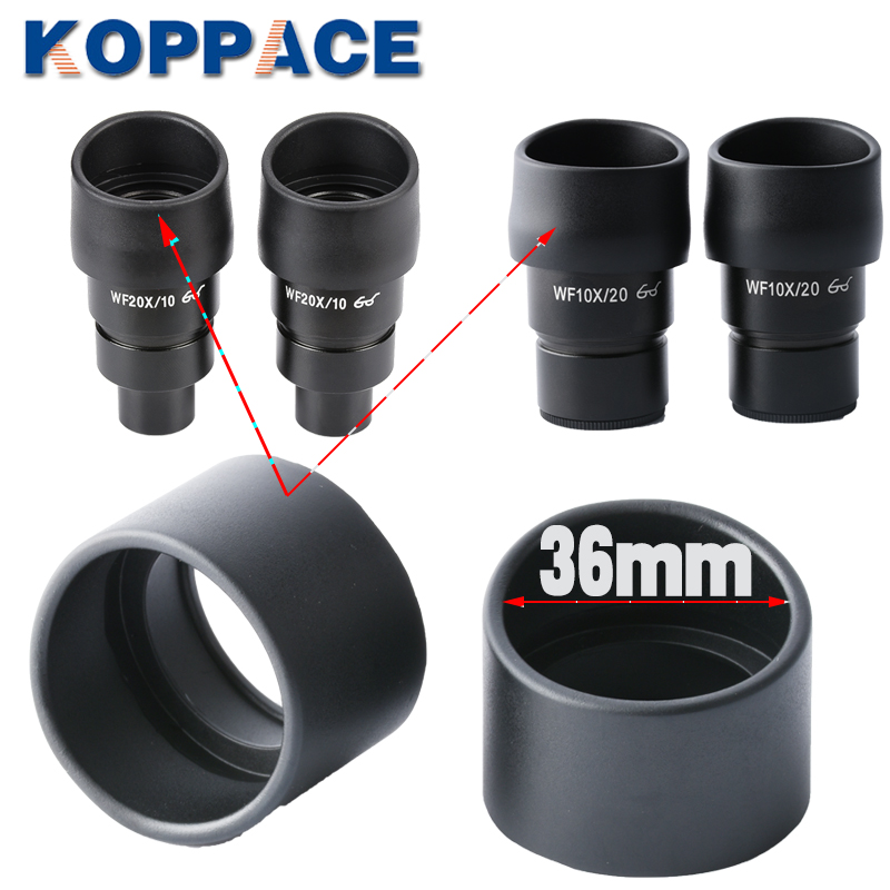 KOPPACE 2pcs for 32-36mm Stereo Microscope Eye Guards Binocular Bevel Angle Rubber Eyepiece Eye Guards Cups Shield