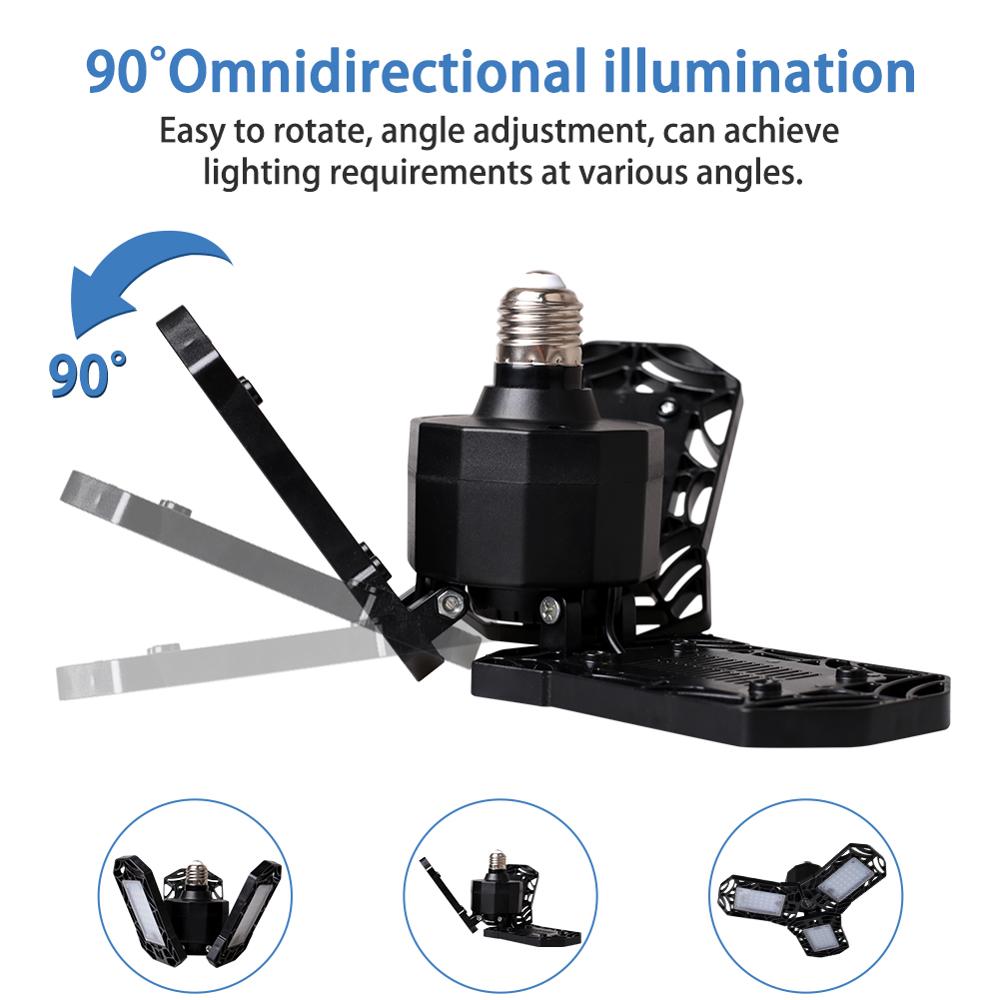 Folding Garage Iluminacion Lamp 40W Led Spotlight 4000lm Super Bright Led Work Light For Outdoor Camping Lamp Ufo