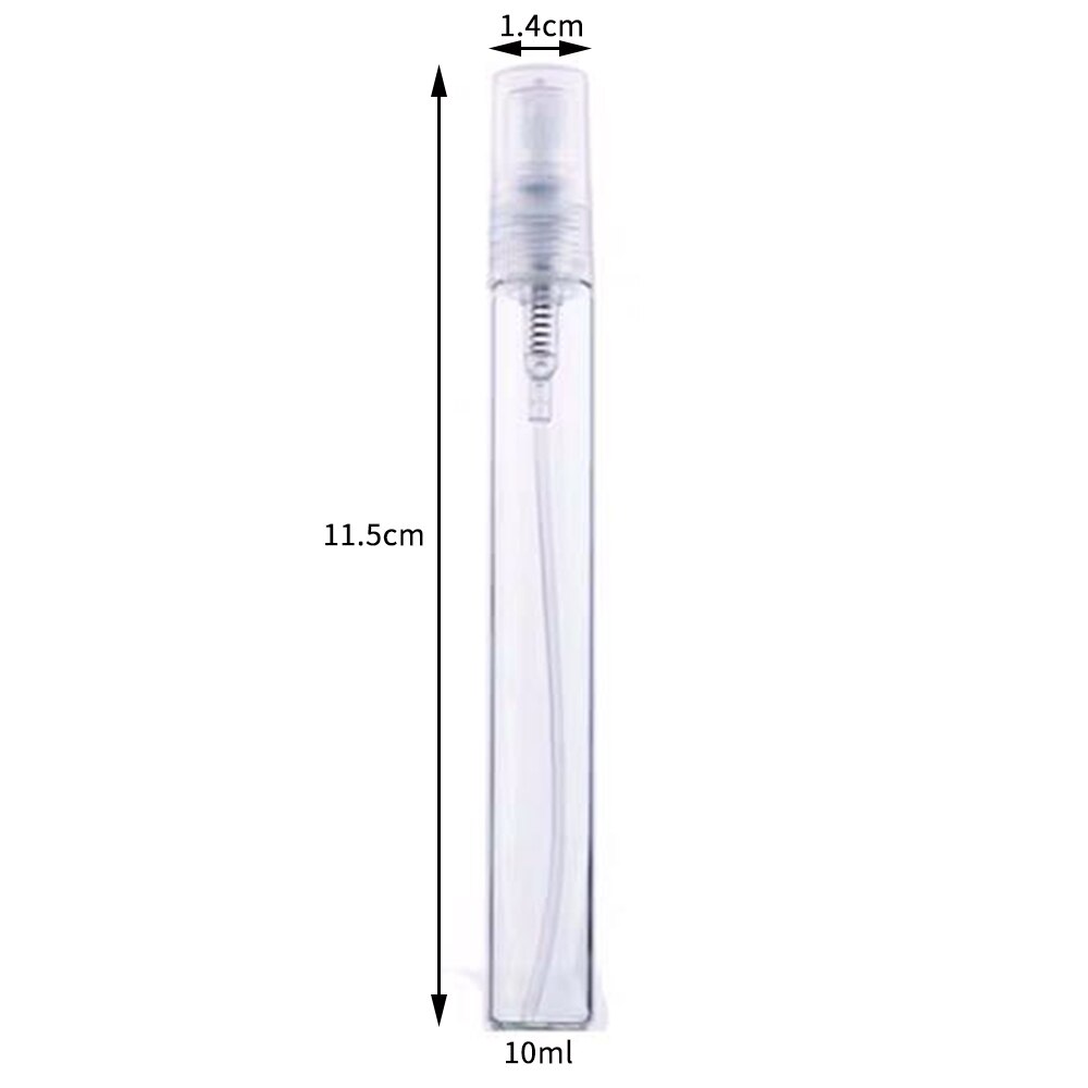 Flacon pulvérisateur vide en verre, Mini bouteille de parfum transparent rechargeable, Portable, à brume Fine, 2ml, 3ml, 5ml, 10ml: 10ml