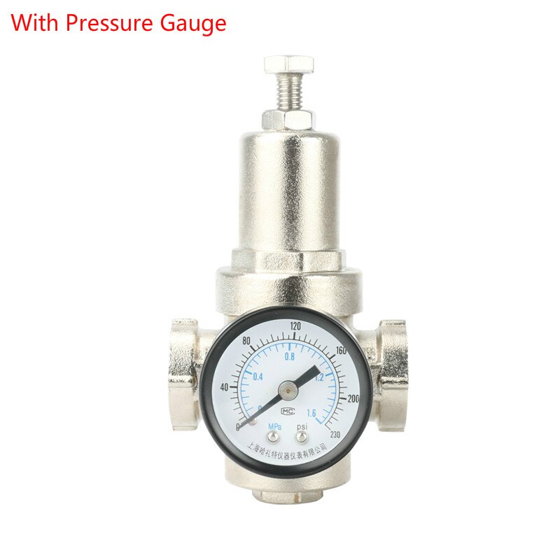DN15 1/2" Water Pressure Regulator Valves With Pressure Gauge Pressure Maintaining Valve Water Pressure Reducing Valve Brass