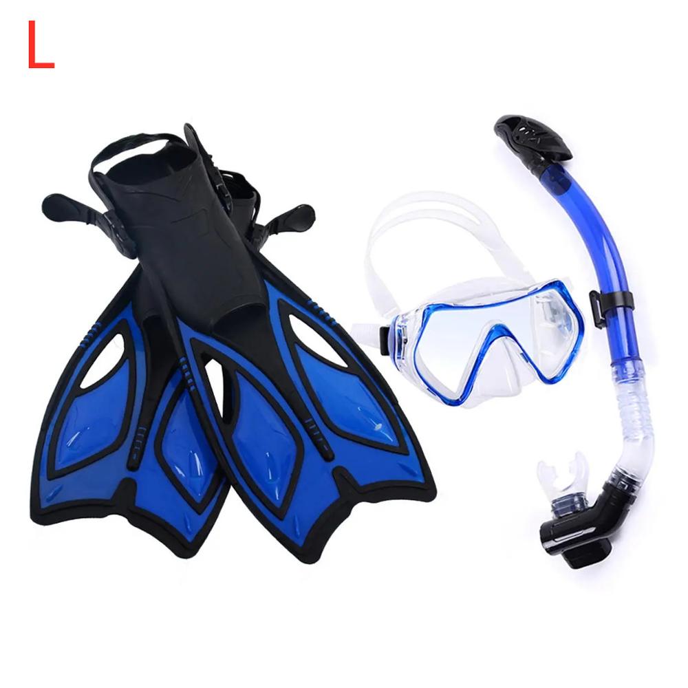 Juego de esnórquel , máscara de buceo subacuática, aletas de natación, gafas de esnórquel superior seco de respiración libre, aletas y esnórquel: violet