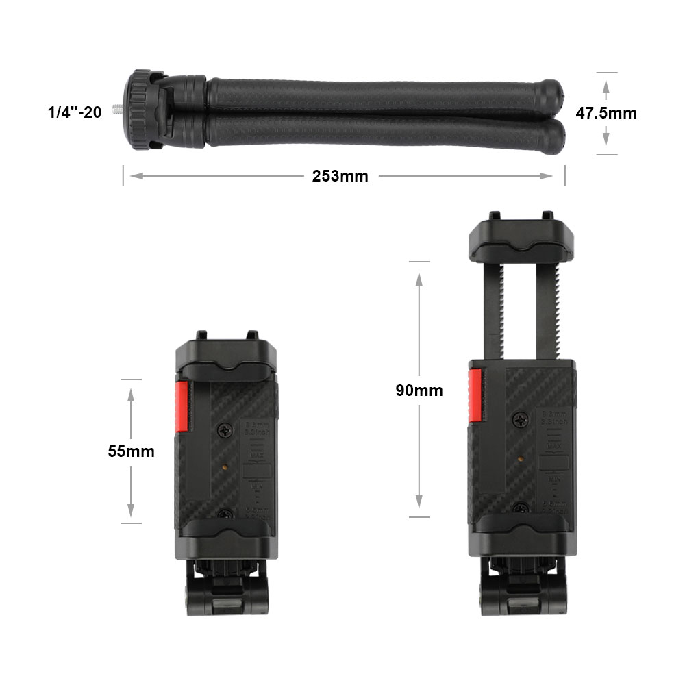 Statyw do telefonu kamera mobilna uchwyt na ośmiornicę smartfon Selfie Stick elastyczny Mini statyw z guzikiem półautomatyczny klips do telefonu