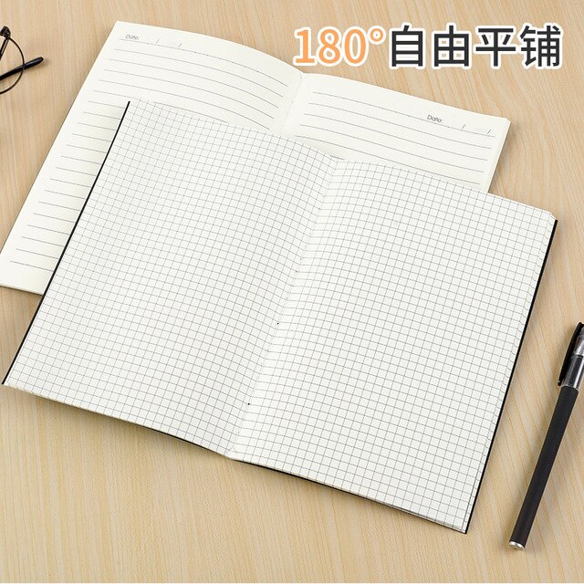 Journal Kawaii A5 B5 Kraft Paper-Black Card DIY Notebook Office for School Planner Grid-Line Agendas Notepads Stationary