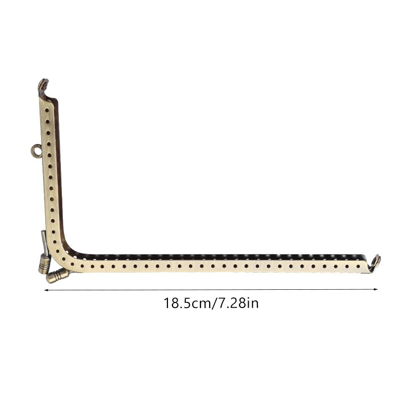 Nonvor 1 sztuk l-kształt metalowy pocałunek blokada zapięcia torebka rama portfel w stylu torebki uchwyt robić torby DIY akcesoria kaletnicze części 5 rozmiary: 18.5CM