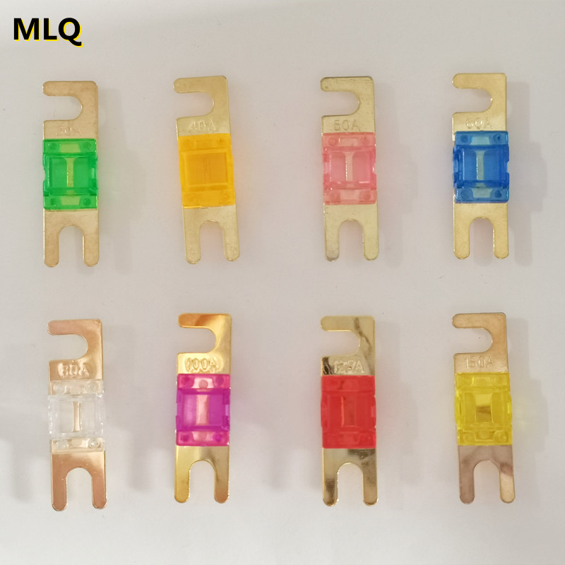 ANL Gold Plated Stud Car Fuses Mini Car Stereo Audio AFS Fuse 20A 30A 40A 50A 60A 70A 80A 100A 125A 150A 32V Auto Fuse Fuses