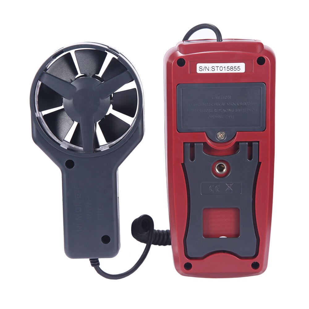 Nicetymeter AM831 LCD Handheld Digital Anemometer Wind Speed Meter & Temperature Measuring with Vane Sensor Backlight