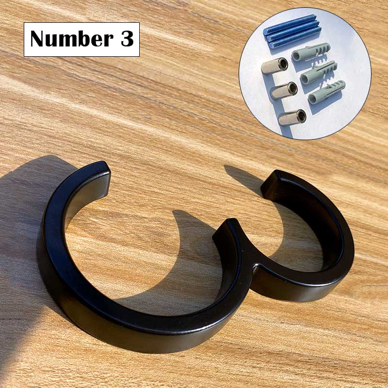 5 Inches Black House Numbers Letters Door Plates Floating Outdoor Address Sign Plate For Yard Door Plaque Number Modern Mailbox: Ivory