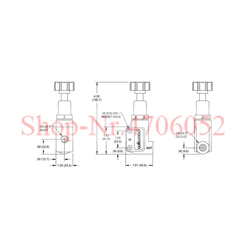 Brake Bias Proportioning Valve Pressure Regulator For Brake Adjustment