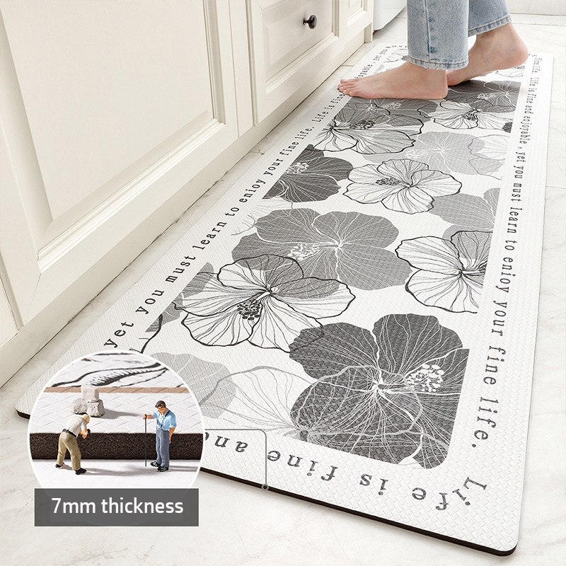 Pu Lederen Keuken Mat Wasbare Antislip Keuken Vloer Water En Olie Proof Lange Tapijt Entree Deur Mat Decor voor Keuken