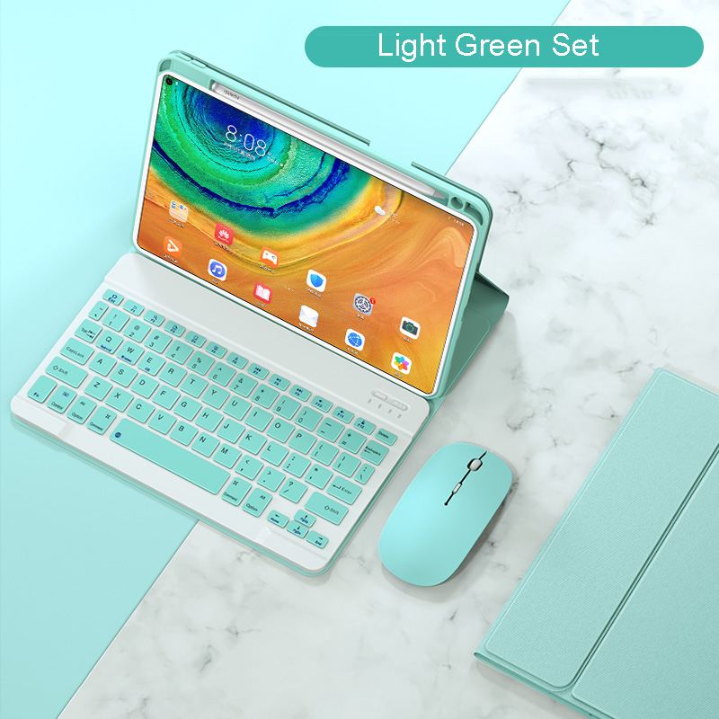 Funda magnética con teclado para Xiaomi Mipad 5, funda con ratón y soporte para lápiz, para Xiaomi Mi Pad 5 Pro: Light Green / For Xiaomi Pad 5