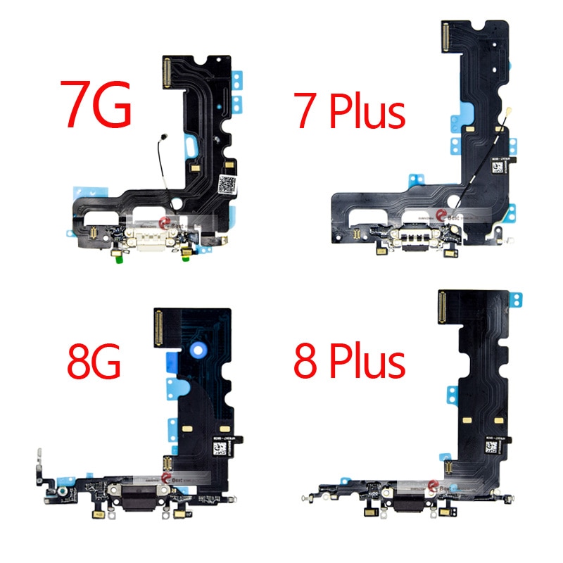 Für iPhone 7G 7 8G 8 Plus X Lade-Port Dock Connector Kopfhörer Audio Jack + Mikrofon Flex kabel Ersatz