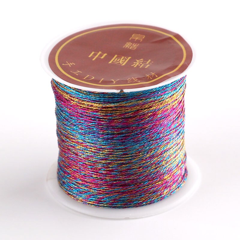 3-strand silk thread gold thread silver thread 9 Bracelet 12 hand woven thread 6-strand thread 15 gold and silver wire DIY embro: shen cai se / 0.6mm