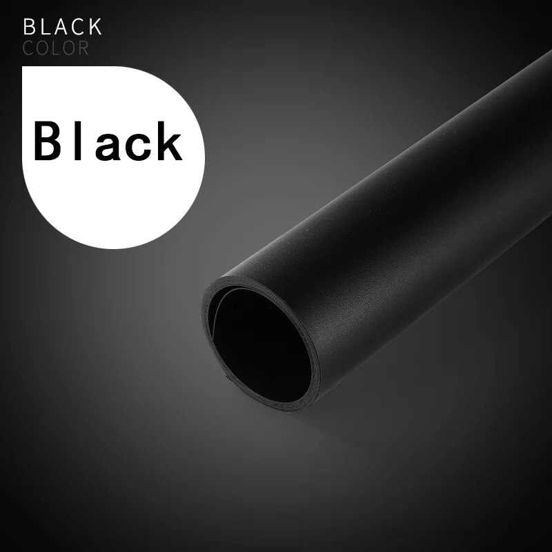 Foto Studio 60 × 130 Cm Pvc Achtergrond Fotografie Props Waterdicht En Stofdicht Kleur Dubbelzijdig Camera Foto Achtergrond studio: 130x60 cm / Black