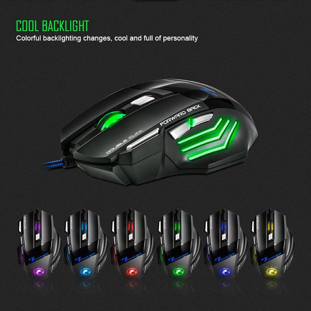 Gaming Keyboard and Mouse Set USB Wired Keyboard with Backlight Ergonomic Silent Gaming Keyboard Mouse Set For PC Desktop Gamer